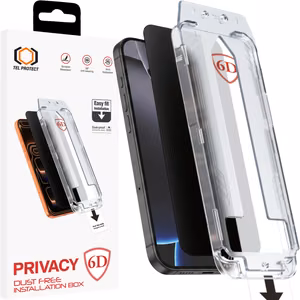 Tel Protect Dust-Free Easy Fit Privacy Full Glue 6D закаленное стекло для Iphone 15 черное