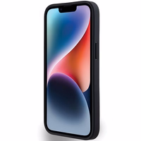 DKNY Leather Mono Stripe & Metal Logo Ümbris jaoks iPhone 15/14/13 - Must