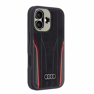 Audi Genuine Leather MagSafe iPhone 16 6.1" must-punane hardcase AU-TPUPCMIP16-R8/D3-RD