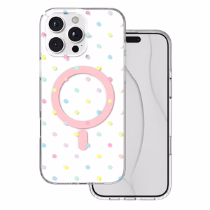 Bubble Dots Mag ümbris iphone 16 Pro Max 6,9" valge