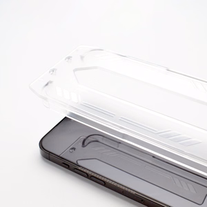 9H закалённое стекло с монтажной рамкой для iPhone 14 Pro Max Wozinsky Premium Glass - чёрное