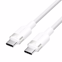 Vention USB-C to C cable, braided, 3A, 480Mbps, 60W, 2m, WH