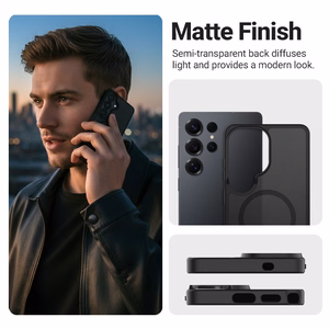 Crong Hybrid Matte Magnetic MagSafe ümbris seadmele Samsung Galaxy S26 Ultra, hall