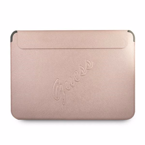 Guess Saffiano Script cover jaoks a 13" laptop - roosa