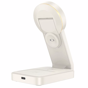 Беспроводное зарядное устройство Hoco 3in1 15W совместимое с MagSafe CQ3 белый