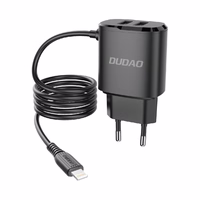 Dudao charger 2x USB with built-in 12W Lightning cable must (A2ProL must)