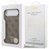 GUESS ümbris jaoks IPHONE 17 Air compatible with MagSafe GUHMP17MP4TSRCMW (4G PU W/ Triangle Logo) hõbedane brown