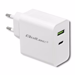 Qoltec 51718 laadija 45 W, USB-C PD, USB, valge