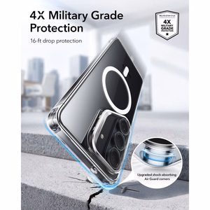 ESR Classic Hybrid Kickstand MagSafe ümbris Samsung Galaxy S26 jaoks - Läbipaistev