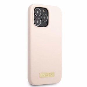 Guess GUHMP13XSPLP iPhone 13 Pro Max 6.7" roosa/roosa hard ümbris Silicone Logo Plate MagSafe