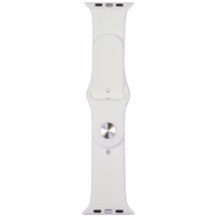 Rihm Audi Sport Red Logo Silicone Watch Strap jaoks Apple Watch 44/45/46/49mm valge