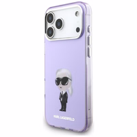 Karl Lagerfeld IML Aquarelle Karl & Choupette & Logo MagSafe Ümbris jaoks iPhone 17 Pro Max - Purple