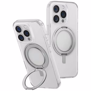 Uniq Swivix 360 Rotating Kickstand Ümbris jaoks iPhone 16 Pro - Läbipaistev