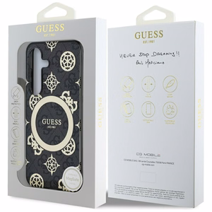 GUESS ümbris jaoks SAMSUNG S25 GUHMS25SH4PYEEK (Magnetic IML Peony jaoks 4G Background) must
