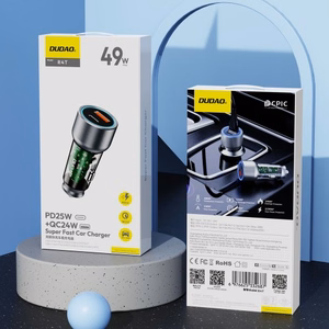 Dudao R4T 25W USB-A USB-C автомобильное зарядное устройство - серый