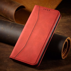 Magnet Fancy Ümbris jaoks Samsung Galaxy S23+ flip cover wallet stand punane