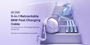 KAABEL REMAX LINON SERIES 66W 3IN1 USB-C/MICRO/LIGHTNING RC-C029 PURPLE