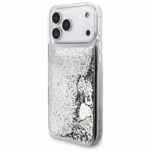 Guess Liq ümbris. Glitter Charms jaoks iPhone 17 Pro Max - hõbedane