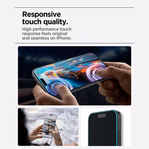 Spigen Glas.tR AlignMaster Slim set of 3 tempered-glass screen protectors for iPhone 17