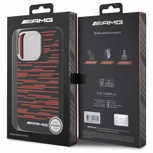 AMG Silicone Graphics MagSafe ümbris jaoks iPhone 16 Pro - must