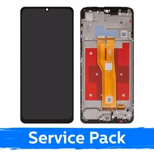 LCD ekraan Samsung A075 A07 4G must raamiga (Service Pack)