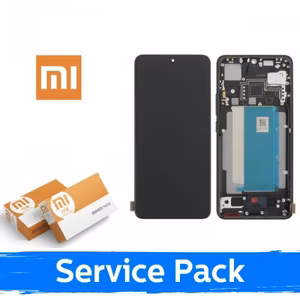 LCD ekraan ühilduv Xiaomi Poco F6 Pro 5G raamiga / valge / (Service Pack)