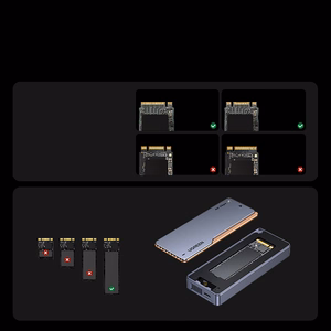 Ugreen D703 USB4 40Gb/s M.2 NVMe SSD korpus aktiivse jahutusega - hall