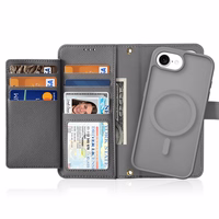 Dux Ducis Lawa iPhone 16e Leather Ümbris with Detachable Magnetic Wallet - Hall