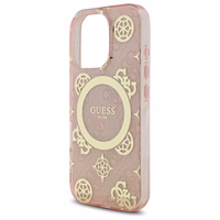 Guess IML Peony jaoks 4G Background MagSafe Ümbris jaoks iPhone 16 Pro - roosa