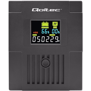 Qoltec 53770 katkematu toiteallikas (UPS) Line-Interactive 1.5 kVA 900 W 2 AC pistikupesa