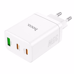 Phone Laadija Hoco 2 x USB C + USB A QC3.0 PD 3A 35W N33 valge