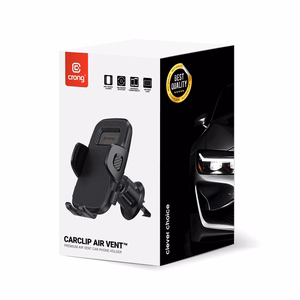 Crong Carclip Air Vent universaalne auto telefonihoidik ventilatsioonirestile, must