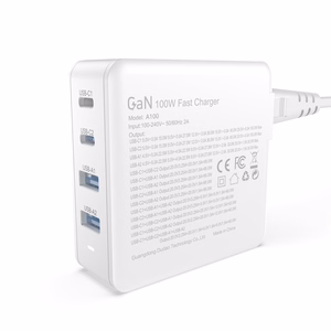 GaN 100W fast wall Laadija 2 x USB-C / 2 x USB Dudao A100EU - valge