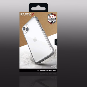 Raptic X-Doria Air ümbris iPhone 14 Plus'ile soomustatud kate hõbedane