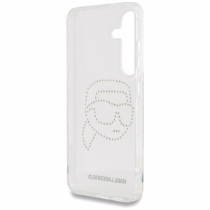 Ümbris Karl Lagerfeld Rhinestones Karl Head Logo Samsung Galaxy S25 läbipaistev