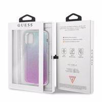 Guess GUHCN65PCUGLPBL iPhone 11 Pro Max roosa sinine/roosa sinine kõva ümbris Glitter Gradient