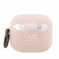 Karl Lagerfeld KLA3RUNCHP AirPods 3 cover roosa/roosa Silicone Choupette Head 3D