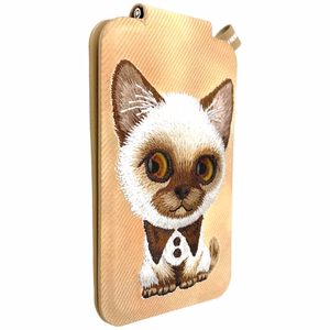 Nimmy New Big-Eye Cute Pets 2.0 Cat MagSafe magnetiline telefoni kaarditasku koos toega – pruun
