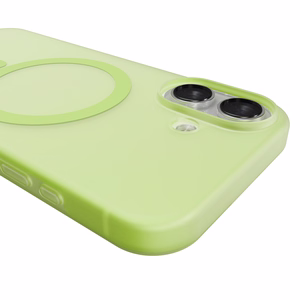 Puro Daylight Magsafe Compatible Silicone Ümbris jaoks iPhone 17 - Translucent Roheline