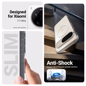 Crong Hybrid Clear Magnetic MagSafe ümbris seadmele Xiaomi 17 Ultra, läbipaistev