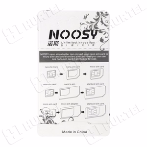 Noosa SIM kaart Adapter Komplekt + Key - valge