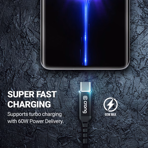 Crong Armor Link USB-C–USB-C kaabel, 200 cm, 100 W PD, 5 A, must