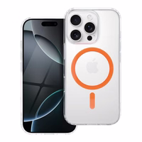 Drop Glue Colorful Ring Mag Cover compatible with MagSafe jaoks IPHONE 13 oranž