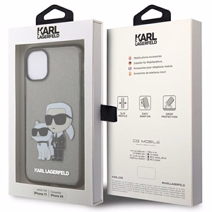 Karl Lagerfeld KLHCN61HNKCTGK iPhone 11 / Xr 6.1" must/must hardcase Gliter Karl&Choupette
