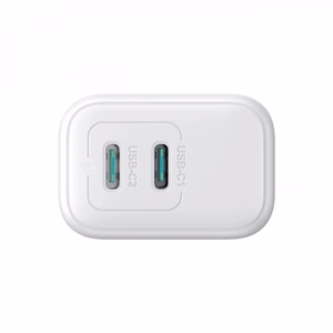 Joyroom JR-TCF12 mains charger 2x USB-C 20W PD / QC 3.0 - white