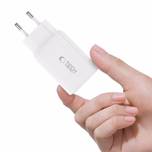 Tech-Protect NC45W-GAN 2-PORT PD45W Laadija + TYPE-C CABLE - valge