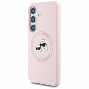 Karl Lagerfeld чехол для Samsung S25 KLHMS25SSKCHTCP (Magnetic Silicone Double Heads) розовый