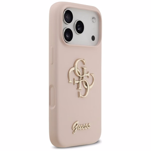 GUESS ümbris jaoks IPHONE 17 Pro GUHCP17LSC4GSMP (Silicone W/ Big 4G Script) roosa