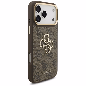 GUESS ümbris jaoks IPHONE 17 Pro Max GUHCP17XP4G4BCSW (PU W/ Big 4G Classic & Big Strap Metal Buttons) brown