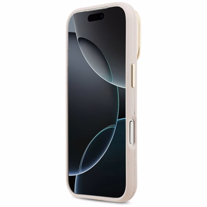 GUESS ümbris jaoks IPHONE 17 Pro GUHCP17LPCS4GSP (Grained PU Big 4G & Stand Camera) roosa